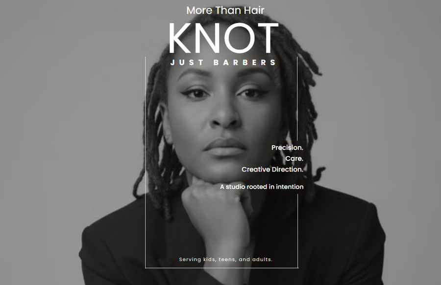 Knot Just Barbers Succasunna NJ logo, partner barbershop of Grounded In Grace Coffee Co., offering barbering, braids, and loc services.